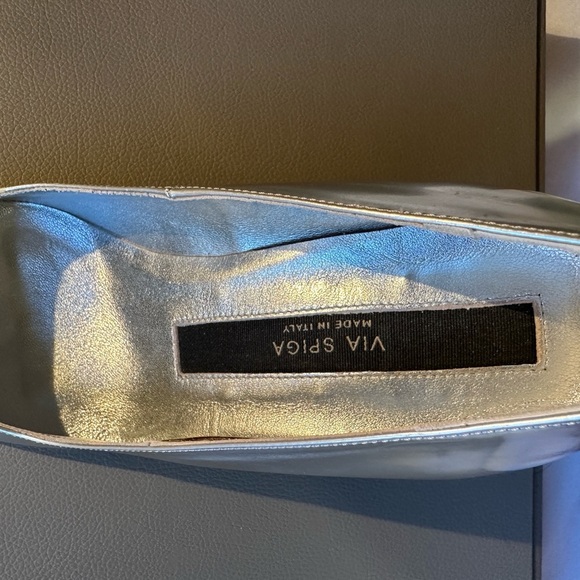 Via Spiga Silver Nikola Stiletto Heels - Picture 8 of 12